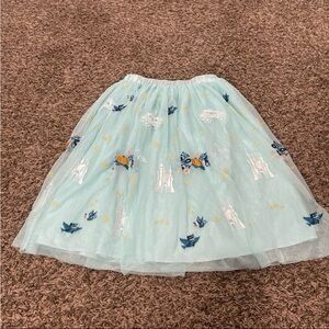 Hanna Anderson, Disney, Cinderella embroidered tulle skirt, kids medium